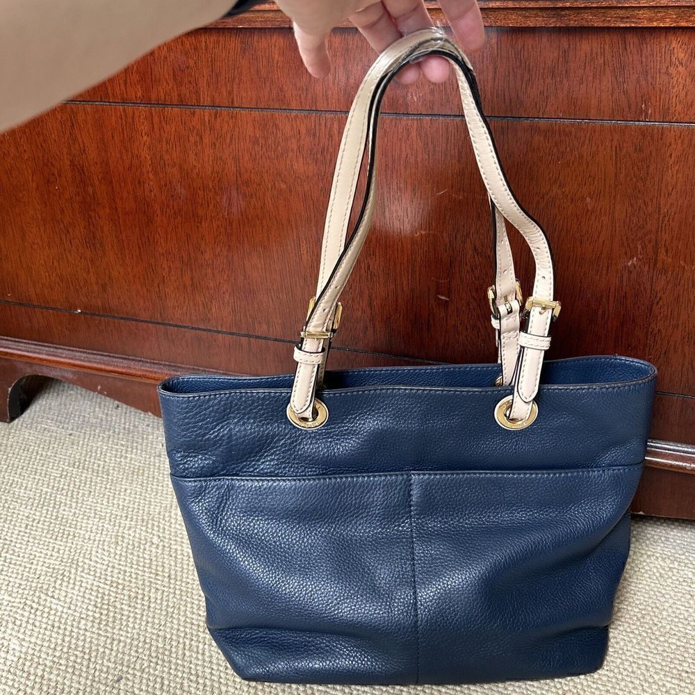 Michael Kors Pebbled Leather Medium Tote Handbag  Zip Closure NB-1504 30H4GBFT6L - Picture 3 of 10